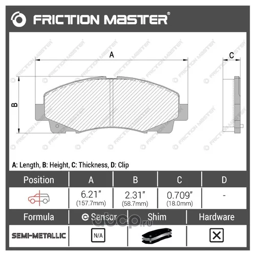   1134001102 MKD1102 Frictionmaster