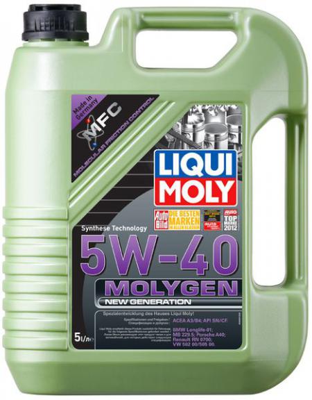 9055 LIQUIMOLY -.. MOLYGEN NEW GENERATION 5W-40 SN / CF:A3 / B4 (5) 9055