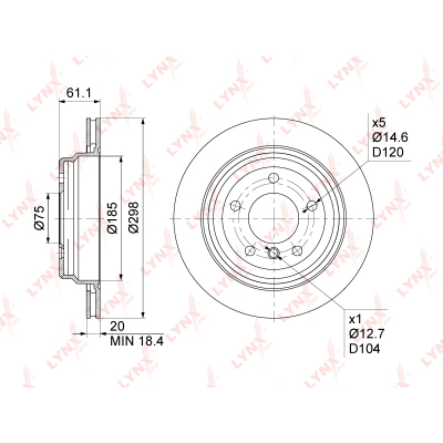 BN1010    (298X20) BMW 5(E39) 2.0-4.4 95-03 BN1010