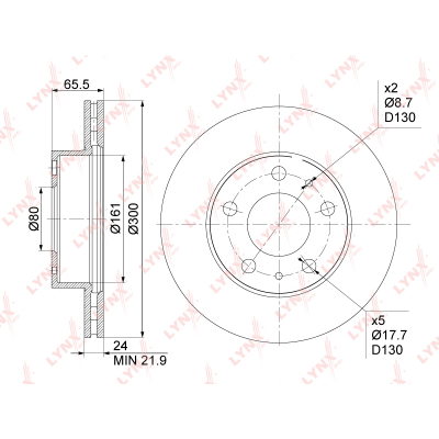 BN1016    (300X24) CITROEN JUMPER 2.0-2.8D 94>, FIAT DUCATO 2.0-2.8D 94>, PEUGEOT BOXER 2.0-2.8D 94> BN1016