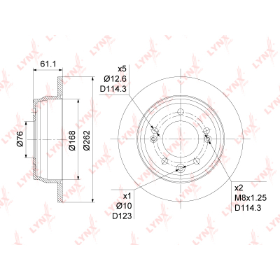 BN1047    (262X10) I30(FD) 1.4-2.0D 07-12 / IX35 1.6-2.4 10>, KIA CEED(ED) 1.4-2. BN1047