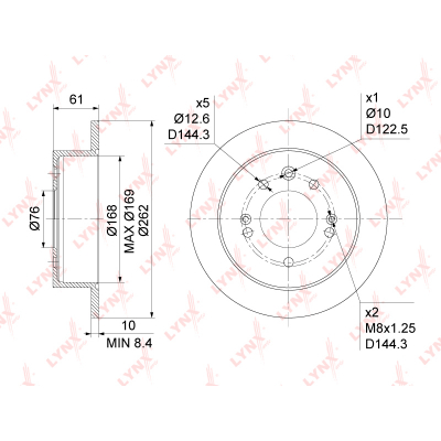 BN1050    (262X10) ELANTRA(HD) 1.6-2.0 06-11 / SONATA(YF) 2.0-2.4 09> BN1050