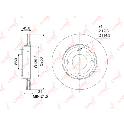 BN1094    (256X24) MITSUBISHI COLT(Z ) 1.1-1.5 04-12, SMART FORFOUR 1.1-1.5D 04-06 BN1094