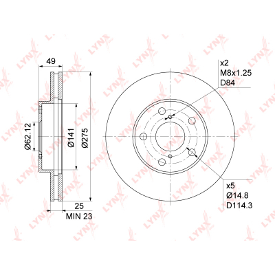 BN1160    (275X25) TOYOTA RAV 4 II 1.8-2.4 00-05 BN1160