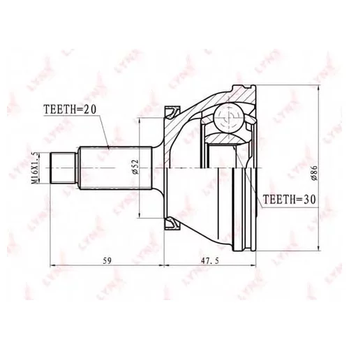   SKODA Fabia 1.0-1.9TD 99-08, VW Polo CO8019 LYNXauto