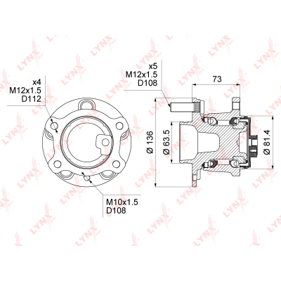     ( ABS) FORD MONDEO IV 1.6T-2.5 07> WH1014