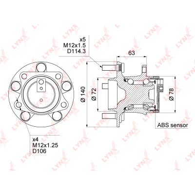     ( ABS) MAZDA 6(GH) 1.8-2.5 07>, CX-7 2.3-2.5 07> WH1030 LYNXauto