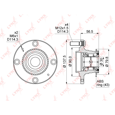     ( ABS, 4  ) MITSUBISHI Lancer(CS) 1.3-2.4 03> / Dion 2.0 99-0 WH1067 LYNXauto