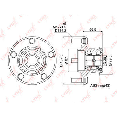     ( ABS, 5  ) MITSIBISHI LANCER(CS) 1.6-2.4 03> / OUTLANDER 2.0 WH1077