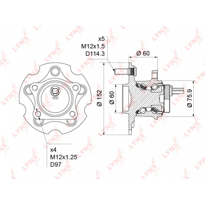     ( ABS) TOYOTA RAV 4 III-IV 2.0-2.4 2WD 05> / AURIS(E186) 1.6 12> / ISIS 1.8- WH1232