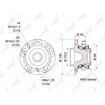     ( ABS) BMW 5(F10 / 1) 2.0-5.0 09> / 5GT(F07) 2.0-5.0 09> / 6(F12 / 3) 4.0-5.0 WH1312