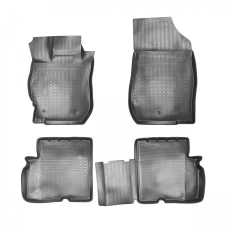 Коврики салона (полиуретан) 3D Nissan Almera (RU(G11) (2013-) {Серый}