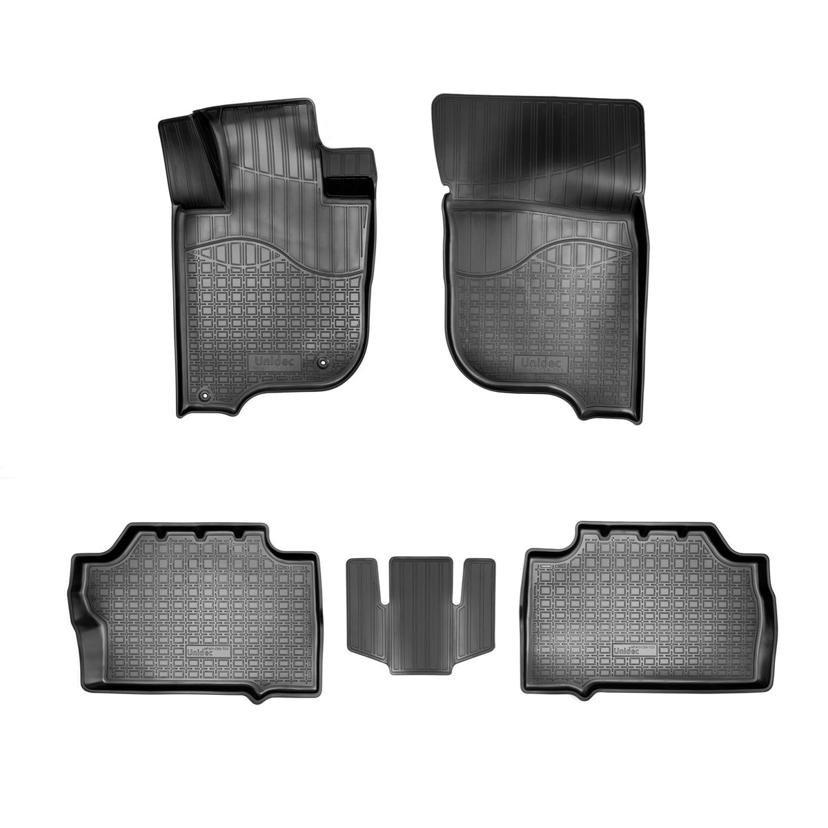 Коврики салона (полиуретан) Mitsubishi Pajero Sport III 3D (2015) {Черный}  