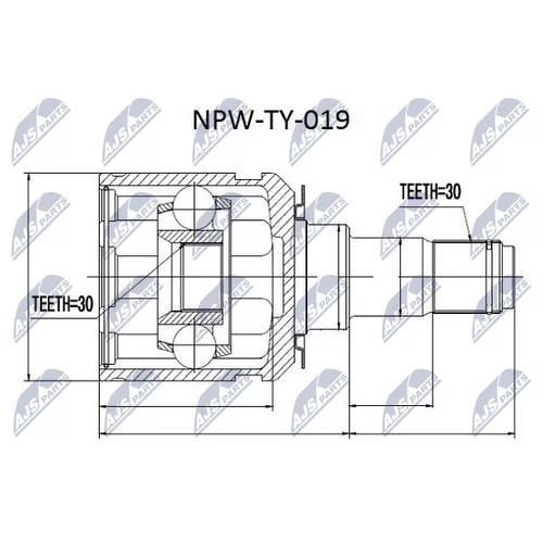  . - TOYOTA LC J120 02-, LEXUS GS470 02- NTY NPWTY019 NPWTY019