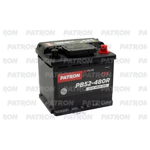  PATRON PLUS 12V 52AH 480A (R+) 207X175X190MM 12,2KG PB52480R