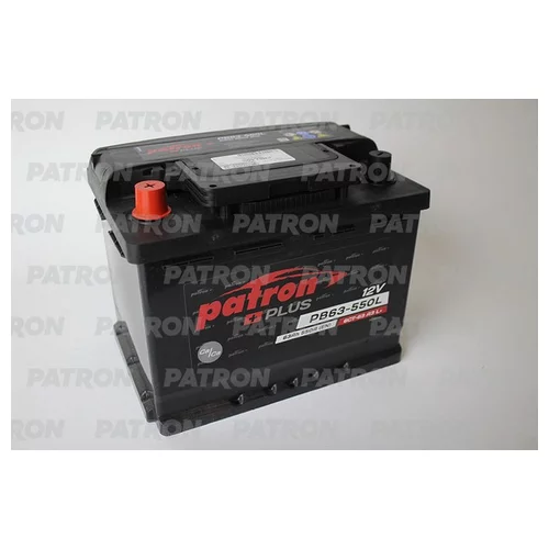  PATRON PLUS 12V 63AH 550A ETN 1(L+) B13 242x175x190mm 14.9kg PB63-550L Patron