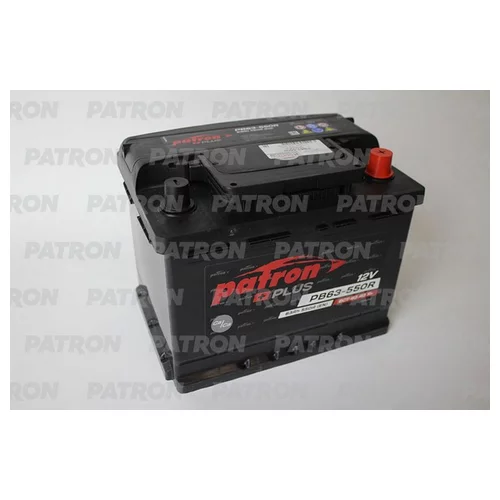  PATRON PLUS 12V 63AH 550A ETN 0(R+) B13 242X175X190MM 14.9KG PB63-550R