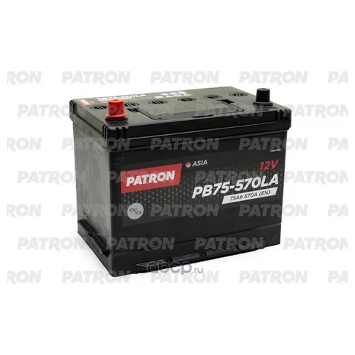  PATRON ASIA 12V 75AH 570A (L+) B1+B6 270X173X222MM 16,6KG PB75-570LA