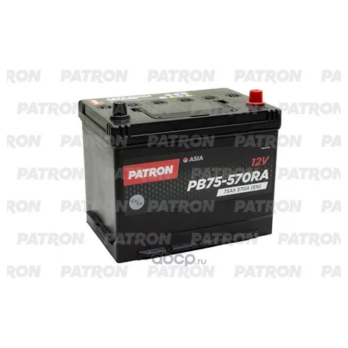  PATRON ASIA 12V 75AH 570A (R+) B1+B6 270X173X222MM 16,6KG PB75-570RA