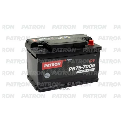  PATRON PLUS 12V 75AH 700A (R+) 278X175X175MM 15,3KG PB75-700R