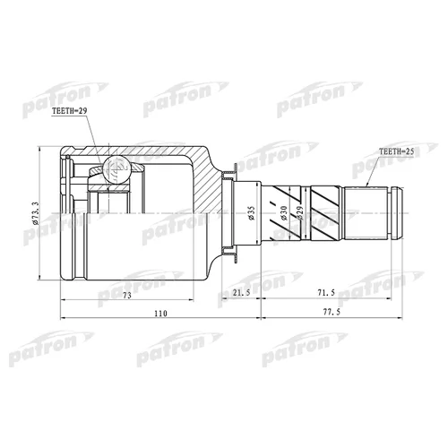   25X35X29 SUBARU IMPREZA G12 07- PCV1068