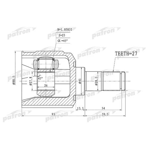   27X41X25 HY SANTA FE (BB) 00-06 PCV1160