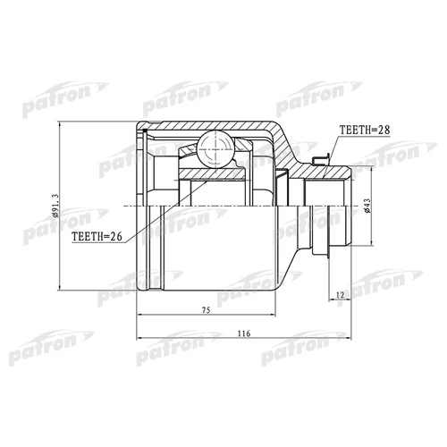    26X43X28 KIA CARNIVAL/SEDONA [FL] 98-05 PCV1166