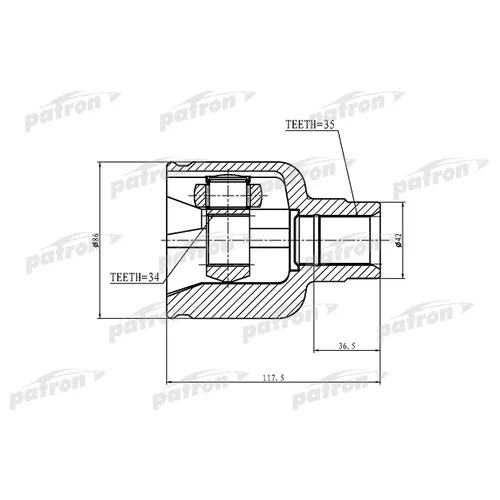    35X42X34 FORD MONDEO GE (BY4/B5Y) 00-07 PCV1228