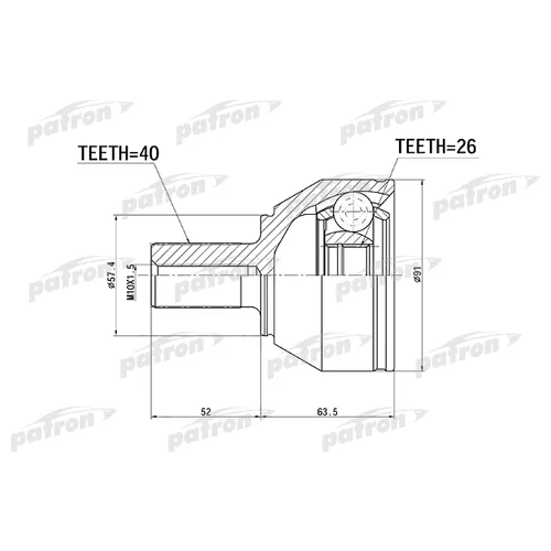   40x57.4x26 FORD MONDEO CA2 07- PCV1337 Patron