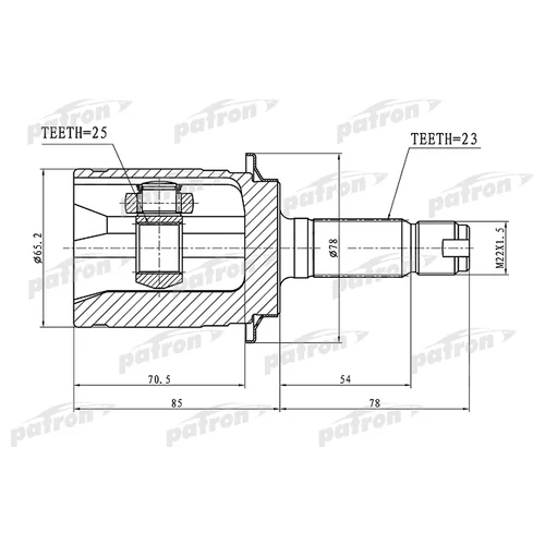    23X55X25 HONDA ACCORD CL/CN/CM 02-08 PCV1339