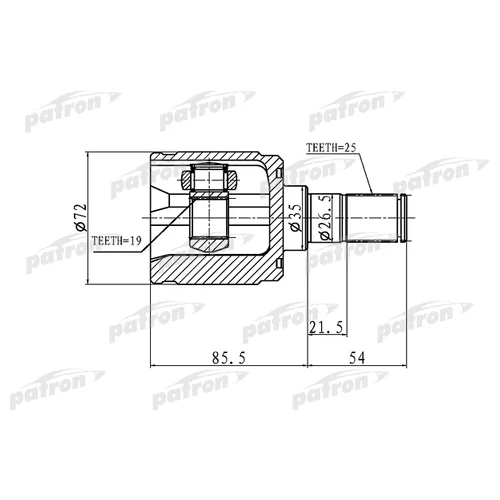   25X35X19 HY GETZ 02-11 PCV1344