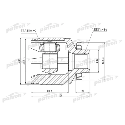    26X42X25 HY TUCSON 04-10 PCV1353