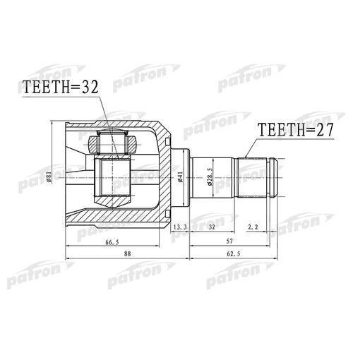   27X41X32 MITSUBISHI ECLIPSE SPYDER DK2A USA 06- PCV1390