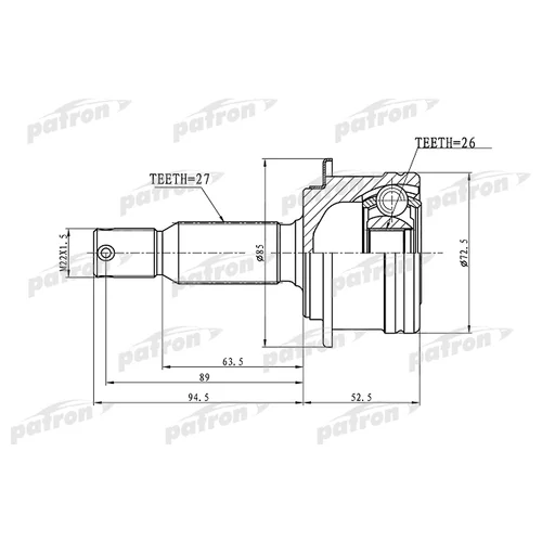    27X57X26 MITSUBISHI OUTLANDER CW# 06-12 PCV1393