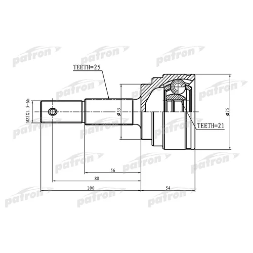   25X55X21 NISSAN ALMERA N16 (UKP) 03-06 PCV1408