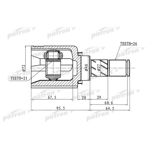   26X40X21 NISSAN MICRA MARCH K12 02- PCV1409