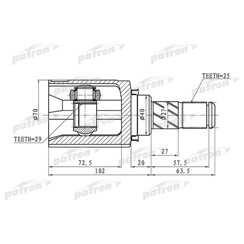    25X40X29 NISSAN TIIDA C11 05- PCV1421