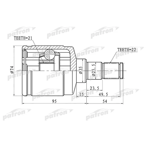    22X35X21 SUZUKI BALENO/ESTEEM SY413/SY415/SY416/SY418/SY419 95-01 PCV1424