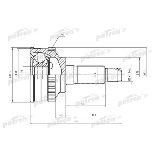     ABS 32X56X28 ABS:44T MAZDA 626 GE USA 91-97 PCV1464