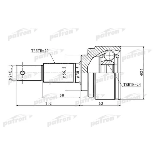   29X56X24 NISSAN TEANA J31 03-08 PCV1476