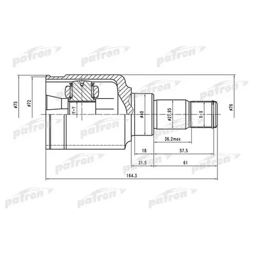    23X40X23 FORD FOCUS II 04- PCV1481