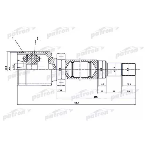    26X40X23 FORD FOCUS II CB4 08-11 PCV1497