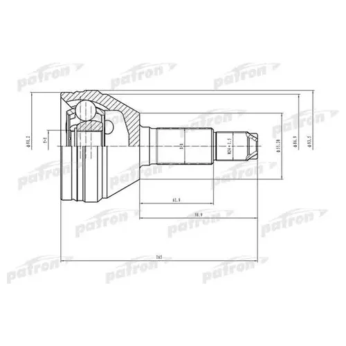   28X55.4X32 CHEVROLET EPICA (V250/V200) 03- PCV1498