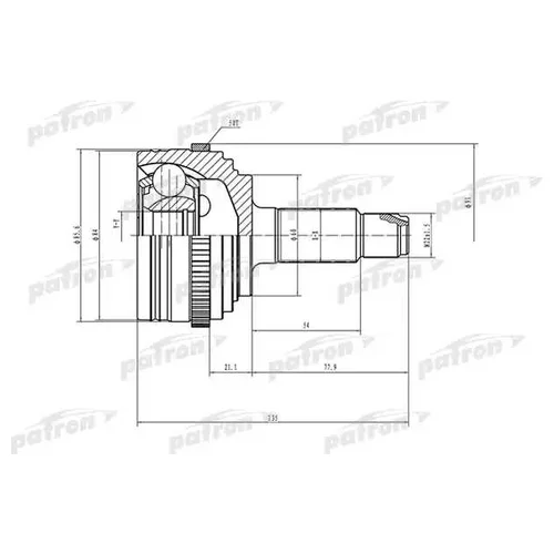     ABS 26X60X30 ABS:50T HONDA CIVIC EU/EP/ES 01-06 PCV1502