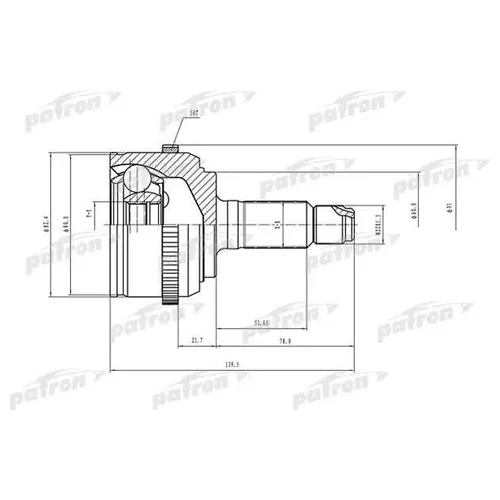     ABS 26X60X23 ABS:50T HONDA CIVIC EU/EP/ES 01-06 PCV1503