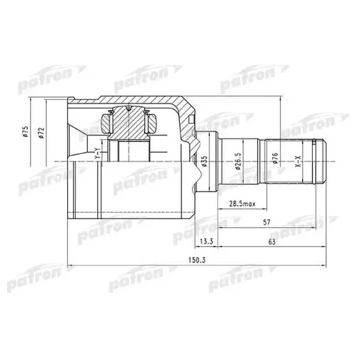   25X35X30 HY ELANTRA/LANTRA 00- PCV1516