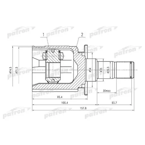    25X35X29 MITSUBISHI OUTLANDER CU# 4WD 02-06 PCV1526