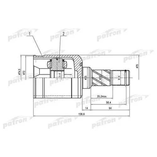    24X35X29 MAZDA 323 BJ 98-04 PCV1530