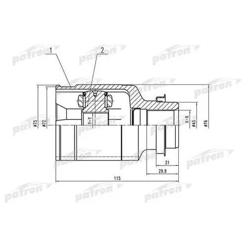    28X43X22 MAZDA 3 BK 03-08 PCV1532