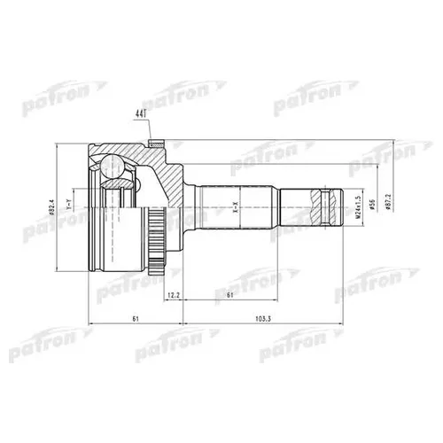     ABS 27X56X23 ABS:44T NISSAN PRIMERA NP11 4WD 96-01 PCV1534